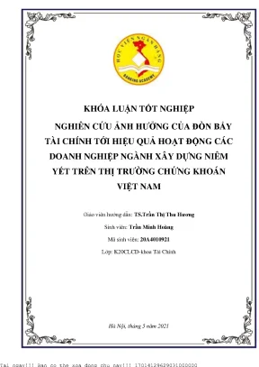Tác động của đòn bẩy tài chính đến hiệu quả hoạt động