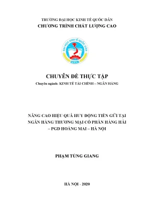 Tối ưu hóa huy động tiền gửi tại Ngân hàng TMCP Hàng Hải
