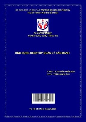 Ứng Dụng Quản Lý Sân Banh Trên Desktop