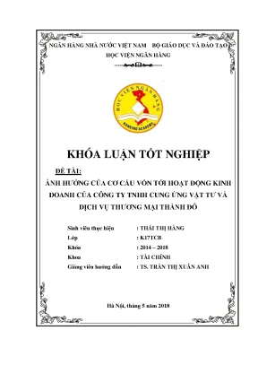 Ảnh Hưởng Của Cơ Cấu Vốn Đến Hoạt Động Kinh Doanh Của