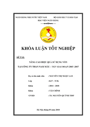 Nâng Cao Hiệu Quả Sử Dụng Vốn Tại Công Ty Than Nam Mẫu