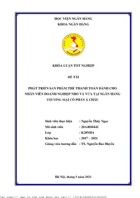 Sản Phẩm Thẻ Thanh Toán Dành Cho Nhân Viên Doanh Nghiệp