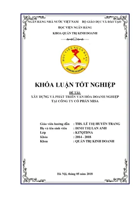 Xây Dựng và Phát Triển Văn Hóa Doanh Nghiệp Tại Công Ty