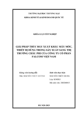 Giải pháp xuất khẩu máy móc sang châu Phi cho Công ty