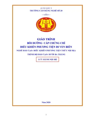 Giáo Trình Bồi Dưỡng Chứng Chỉ Điều Khiển Phương Tiện Đi 