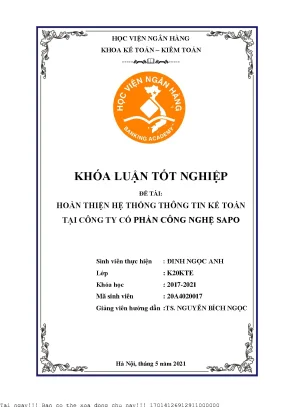 Cải tiến hệ thống thông tin kế toán tại công ty cổ phần