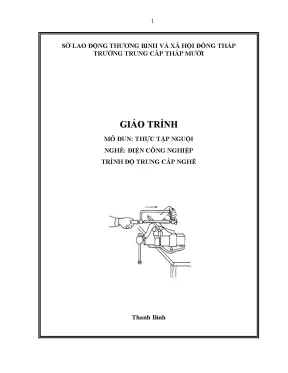 Giáo Trình Thực Tập Nghề Điện Công Nghiệp Trình Độ Trung Cấp