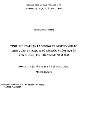 Tình Hình Tai Nạn Lao Động Tại Các Cơ Sở Cô Đúc Nhôm 