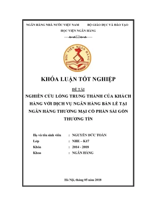 Nghiên Cứu Lòng Trung Thành Của Khách Hàng Đối Với Dịch