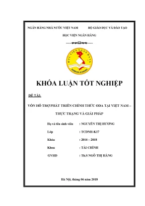 Phân Tích Vốn Hỗ Trợ Phát Triển Chính Thức ODA Tại Việt
