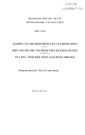Nghiên cứu mô hình bệnh tật của bệnh nhân nội trú tại