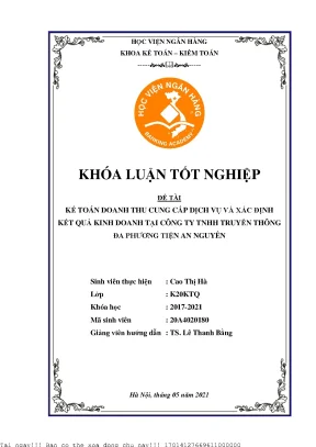 Kế Toán Doanh Thu Dịch Vụ và Kết Quả Kinh Doanh Tại Công