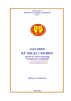 Giáo Trình Kỹ Thuật Cảm Biến: Hướng Dẫn Lắp Đặt và Ứng 