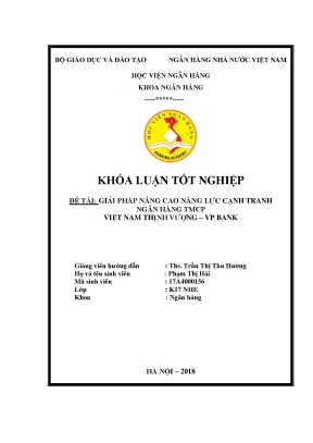 Giải Pháp Nâng Cao Năng Lực Cạnh Tranh Ngân Hàng TMCP