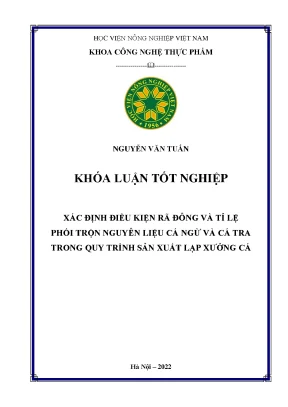 Điều Kiện Rã Đông và Tỉ Lệ Phối Trộn Nguyên Liệu Cá Ngừ