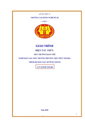 Giáo Trình Đào Tạo Máy Trưởng Phương Tiện Thủy Nội Địa