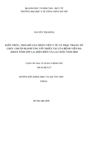 Đánh giá kiến thức và thái độ của nhân viên y tế về