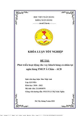 Phát Triển Cho Vay Khách Hàng Cá Nhân Tại Ngân Hàng ACB