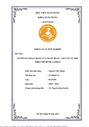 Đánh giá hiệu quả ngân hàng TMCP Quân đội theo mô hình