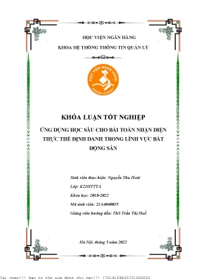 Nhận diện thực thể định danh trong bất động sản bằng học sâu