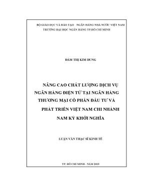 Nâng cao chất lượng dịch vụ ngân hàng điện tử tại BIDV
