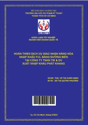 Cải Tiến Dịch Vụ Giao Nhận Hàng Nhập Khẩu FCL Bằng Đường