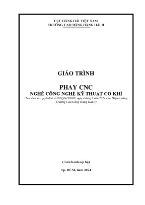 Giáo Trình Phay CNC Cơ Bản Tại Trường Cao Đẳng Hàng Hải II
