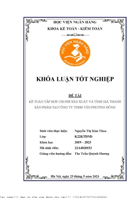 Chi Phí Sản Xuất và Giá Thành Sản Phẩm Tại Công Ty TNHH
