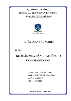 Kế toán mua hàng: Phân tích thực tế tại Cty Hàng Xanh