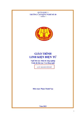 Giáo Trình Linh Kiện Điện Tử Cao Đẳng Nghề