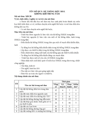 Hệ Thống Điều Hòa Không Khí Trung Tâm: Nguyên Lý, Lắp 