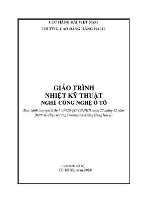 Giáo Trình Nhiệt Kỹ Thuật Nghề Công Nghệ Ô Tô - Cục Hàng 