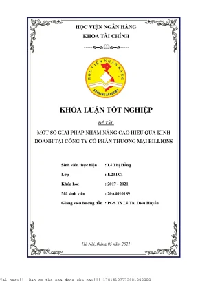 Giải pháp nâng cao hiệu quả kinh doanh tại công ty cổ