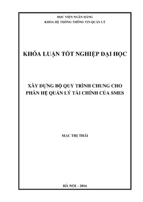 Xây Dựng Quy Trình Quản Lý Tài Chính Cho SMEs Tại Hà Nội