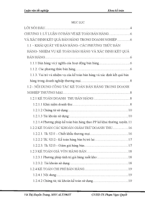 Kế Toán Bán Hàng và Xác Định Kết Quả Bán Hàng tại Công
