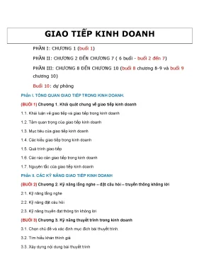 Giáo Trình Giao Tiếp Kinh Doanh: Kỹ Năng và Ứng Dụng