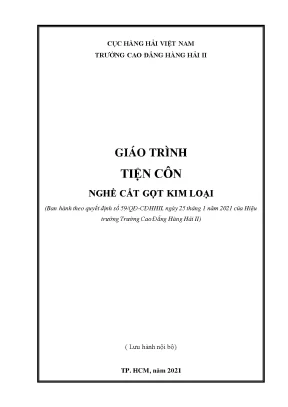 Giáo Trình Tiện Côn Nghề Cắt Gọt Kim Loại