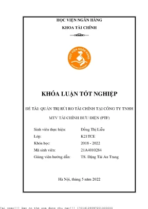 Quản Trị Rủi Ro Tài Chính Hiệu Quả Tại Công Ty TNHH MTV