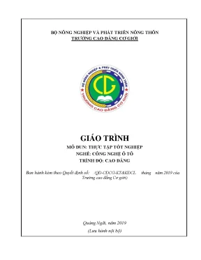 Giáo Trình Thực Tập Tốt Nghiệp Ngành Công Nghệ Ô Tô