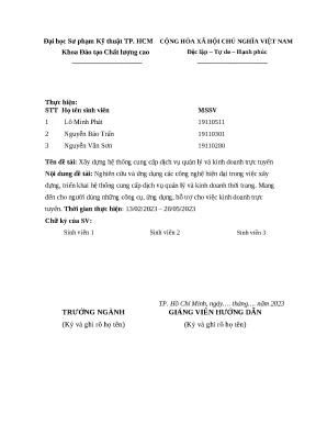 Hệ Thống Quản Lý Kinh Doanh Trực Tuyến Hiện Đại