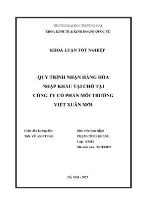 Quy trình nhận hàng hóa nhập khẩu tại chỗ hiệu quả tại