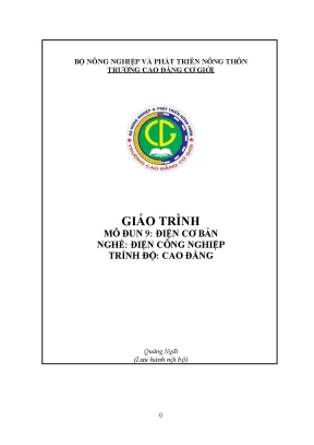 Giáo Trình Điện Cơ Bản Cho Nghề Điện Công Nghiệp Cao Đẳng