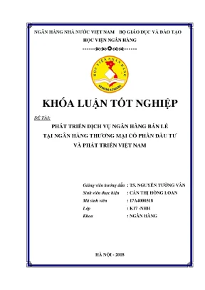 Phát Triển Dịch Vụ Ngân Hàng Bán Lẻ Tại BIDV