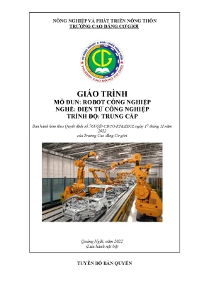 Giáo Trình Robot Công Nghiệp Nghề Điện Tử Trung Cấp 2022