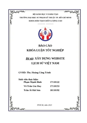 Xây Dựng Website Tìm Hiểu Lịch Sử Việt Nam