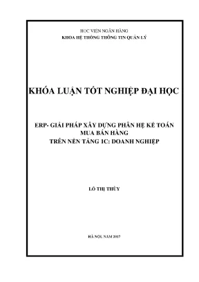 Giải Pháp ERP: Xây Dựng Phân Hệ Kế Toán Mua Bán Hàng