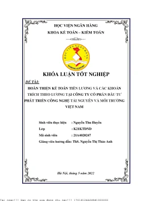 Cải Tiến Kế Toán Tiền Lương Tại IDTECH