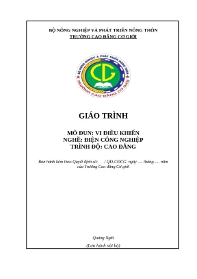 Giáo Trình Vi Điều Khiển Nghề Điện Công Nghiệp Cao Đẳng