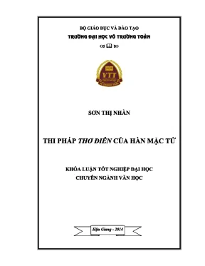 Khóa luận Thi pháp thơ điên của Hàn Mặc Tử (Full)