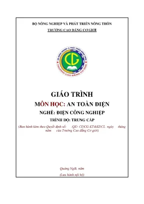 Giáo Trình An Toàn Điện Ngành Điện Công Nghiệp
